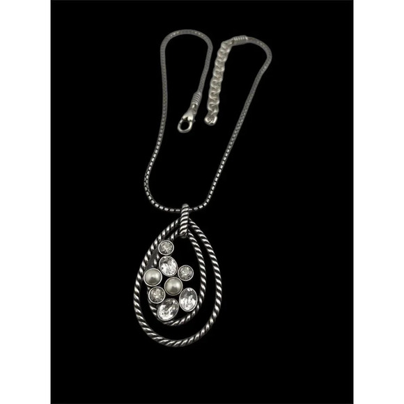 Brighton Halo Convertible Crystal Long Necklace with Swarovski crystals. - Picture 3 of 5